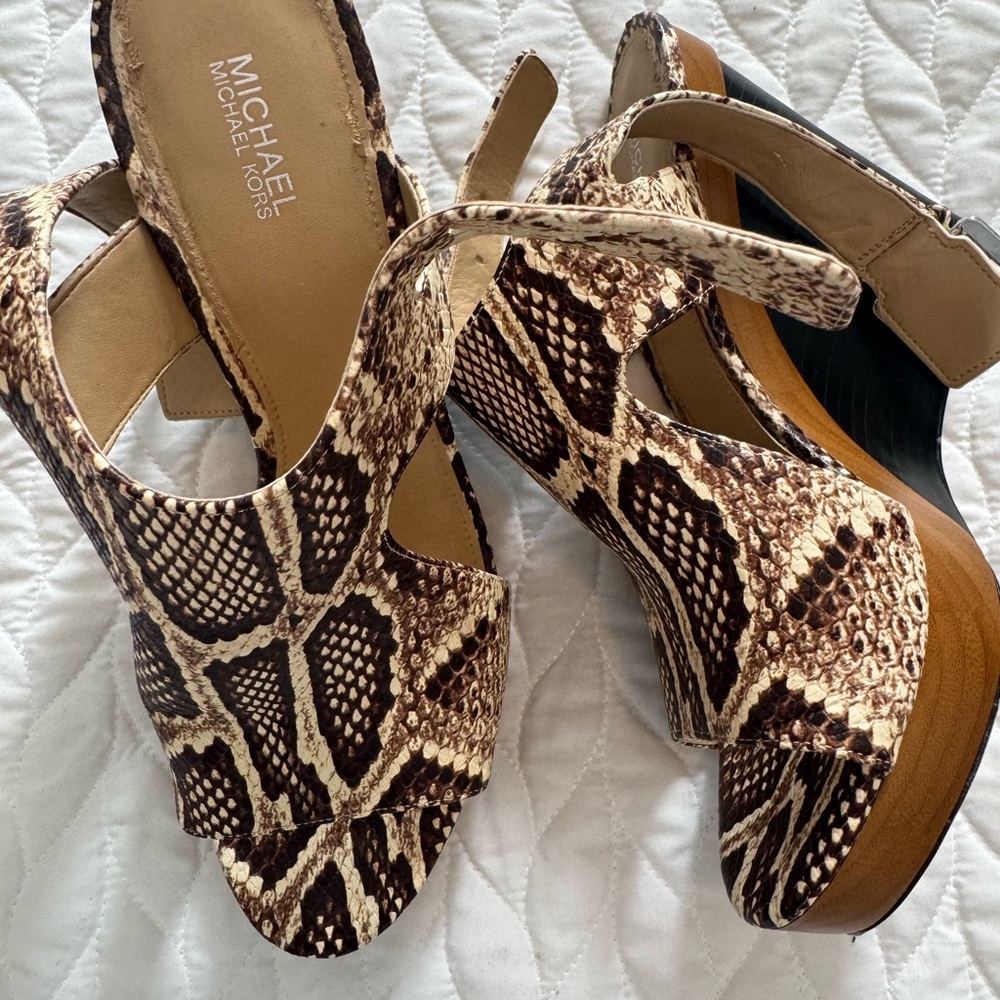 Michael Kors Snake Print Platform Shoes